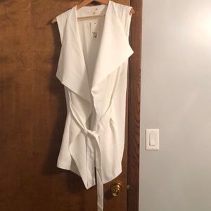 NWT urban outfitters JOH white wrap vest